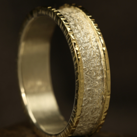 Gereserveerd Zilver / Gouden ring 1328
