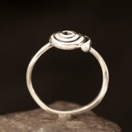 Zilveren ring 01557