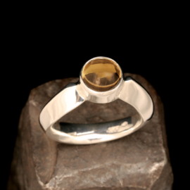 Zilveren ring  met Citrien    023088