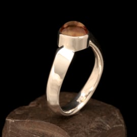 Zilveren ring  met Citrien    023088