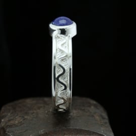 Zilveren ring met lapislazuli 01707