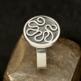 Zilveren ring 01550