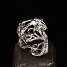 Zilveren ring 01607