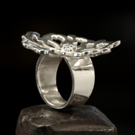 Zilveren ring     026043