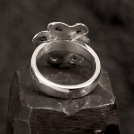 Zilveren ring.   01723