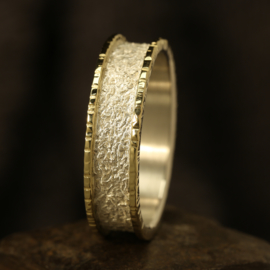Gereserveerd Zilver / Gouden ring 1328