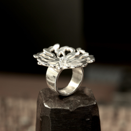 Zilveren ring     026043