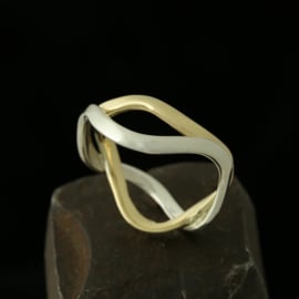 zilver gouden ring 01570