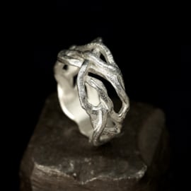 Zilveren ring 01540