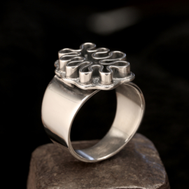 Zilveren ring 01617