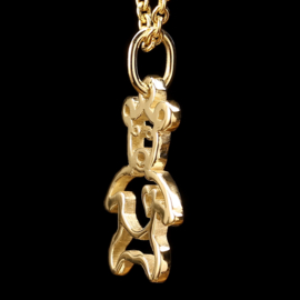 Geel gouden hanger.  024068