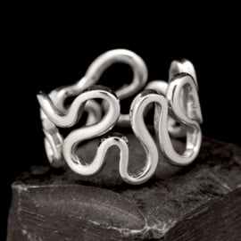 Zilveren ring. 02304