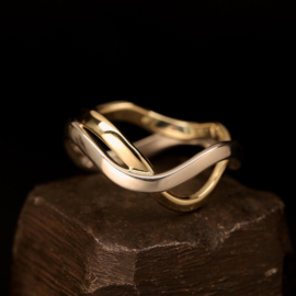 zilver gouden ring 01570