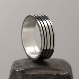 Zilver/wit gouden ring 1155