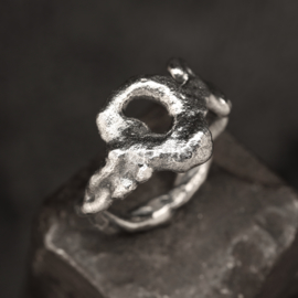 Zilveren ring 01521