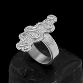 Zilveren ring.   01717