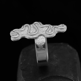 Zilveren ring.   01717