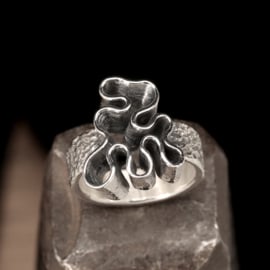 Zilveren ring.  01612