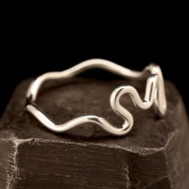 Zilveren ring 02311