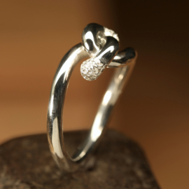 zilveren ring.   02326