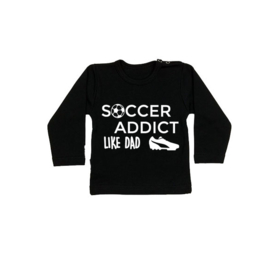 Baby/Kids Shirt SOCCER ADDICT LIKE DAD