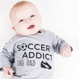 Baby/Kids Shirt SOCCER ADDICT LIKE DAD