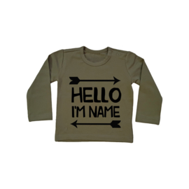 Baby/Kids Shirt Hello I'M NAME