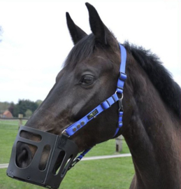 AS das Pferd - Lederen graasmasker / graaskorf met halster