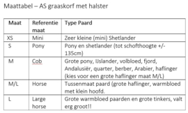 AS das Pferd - Lederen graasmasker / graaskorf met halster