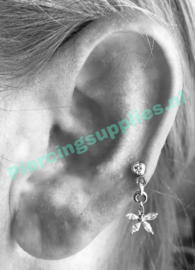 Helixpiercing met Hangend Bloemetje