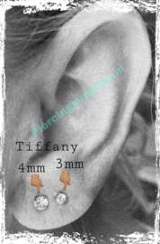 Schietoorbel Tiffany Goldplated 3mm Crystal