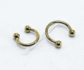 Gold Titanium Circular Barbells 1.2 mm