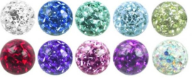 Epoxy glitter ballen 1.2 x 4mm