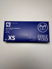 Nitrile handschoenen maat XS Blauw
