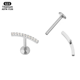 Top Zirconia Curved Bar Titanium