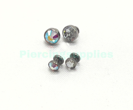Single point  5 mm crystal steentje