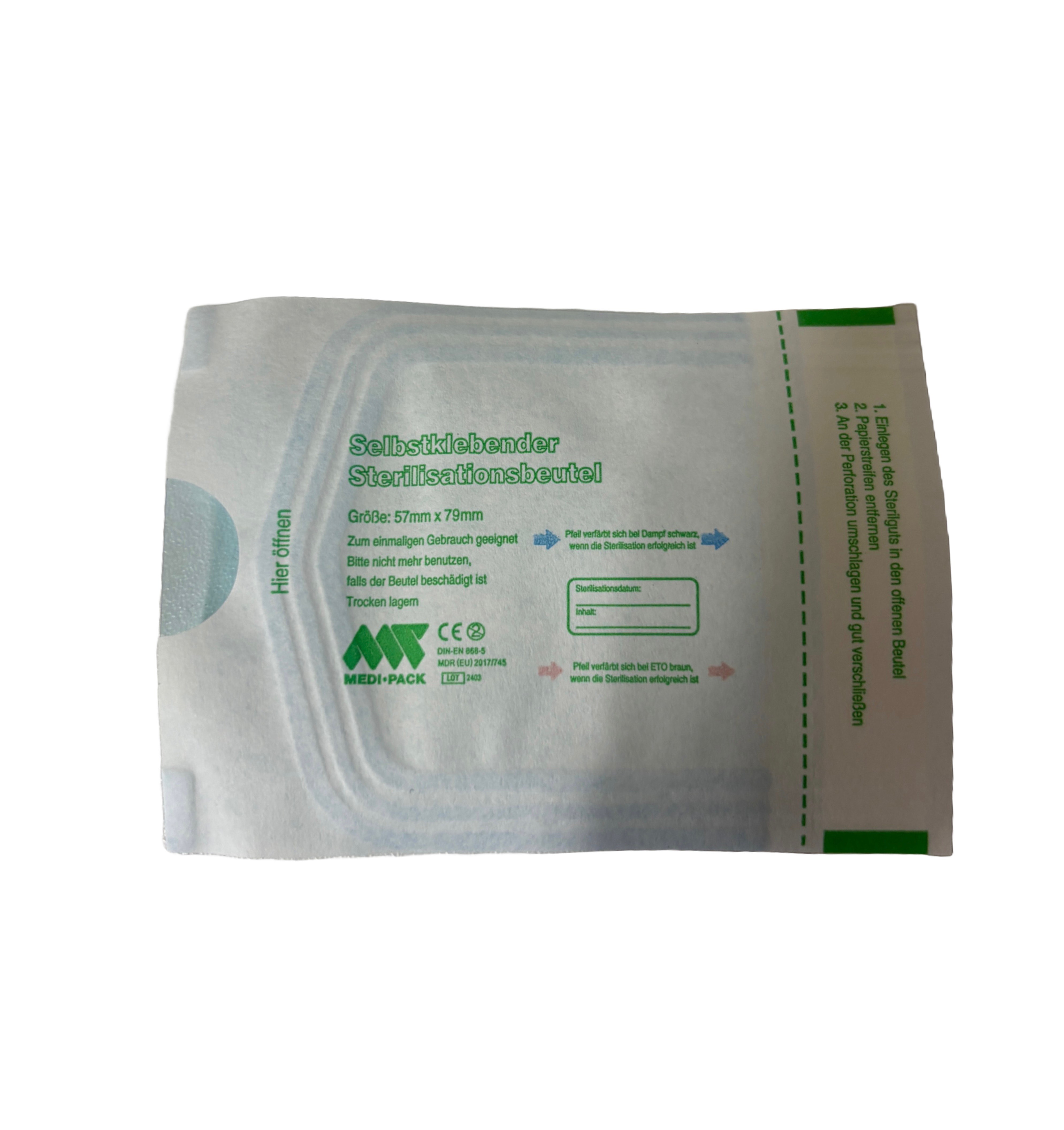 Steribags Extra Small  (57x79 mm) zelfklevend