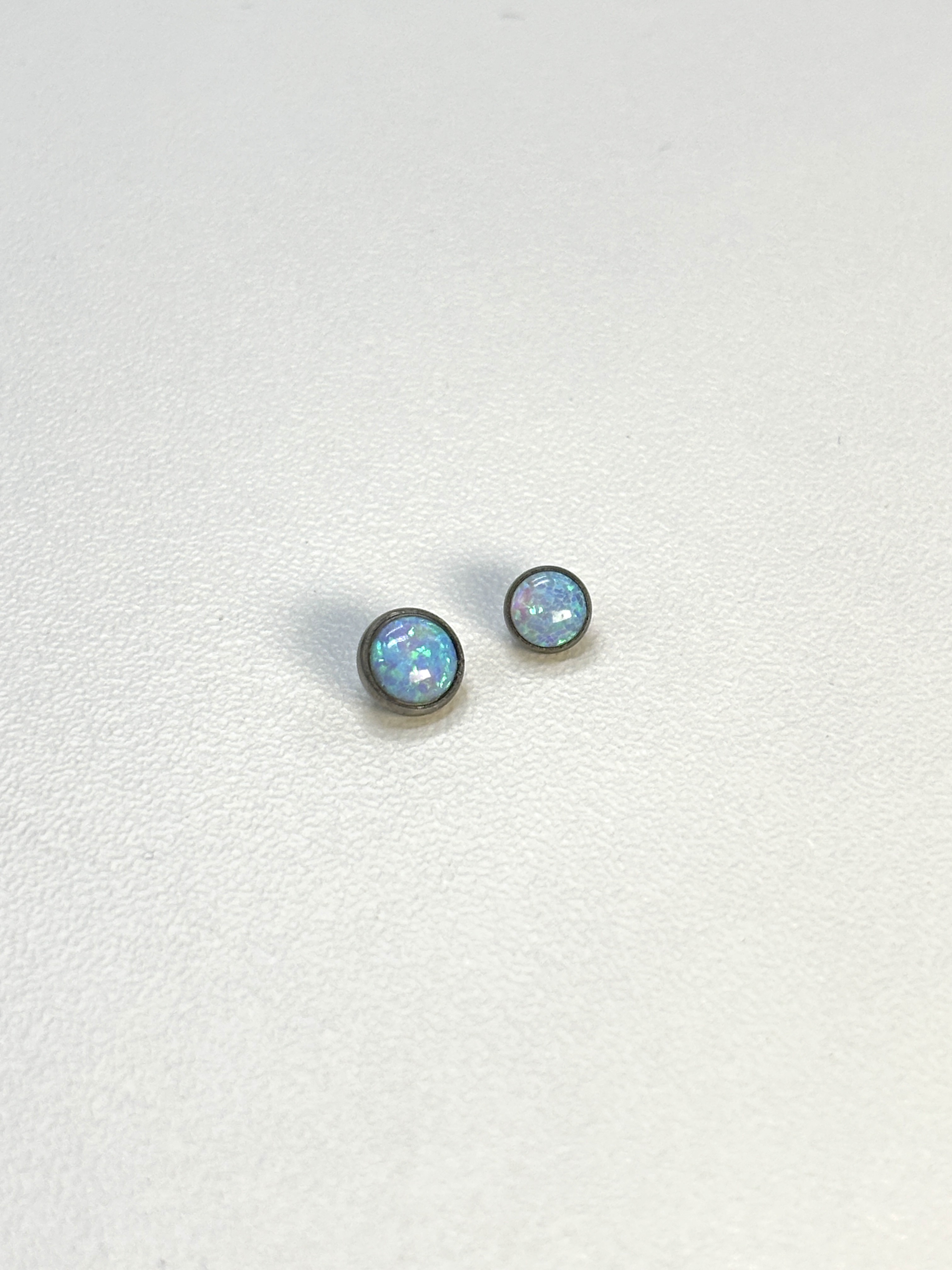 Opaal Disk Milky Blue Voor Int. Labret