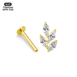 Top Branch + Zirconia Gold titanium