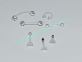 Flexiplastic Labret studs screw on 1.2 mm