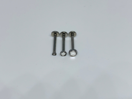 Labret Intern schroefdraad met steentje  1.2 x 8 mm