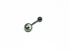 Single jeweled navel 1.6 x 6 mm