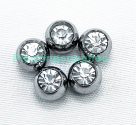 Jeweled Bal 1.6 x 6 mm diverse kleuren