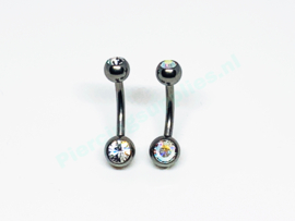 Baby double jeweled navel 1.6 x 14mm