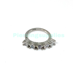 Jeweled Continue ringen 1.0 X 8 mm Staal