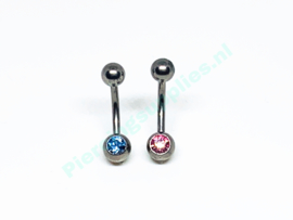 Baby jeweled navel 1.6 x 10 mm