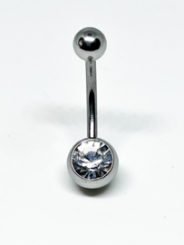 Single Jeweled Navelpiercing 12mm in diverse kleuren