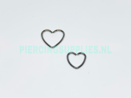 Heart Shaped Piercing chirurgisch staal
