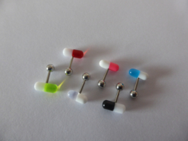 Tragus Barbell pill 6 voor 3 euro