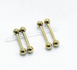 Gold Titanium Barbells 1.2 mm